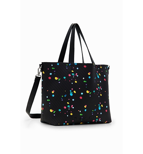Dámská kabelka DESIGUAL SPLATTER23 PRAVIA REVERSIBLE 2000 BLACK - DESIGUAL - 23WAXP51 2000 BOLS SPLATTER23 PRAVIA REV
