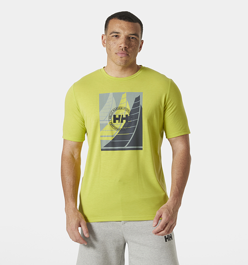 Pánské funkční triko HELLY HANSEN 34419 410 HP RACE GRAPHIC T-SHIRT 410 CYBER LIME - Helly Hansen - 34419 410 HP RACE GRAPHIC T-SHIRT