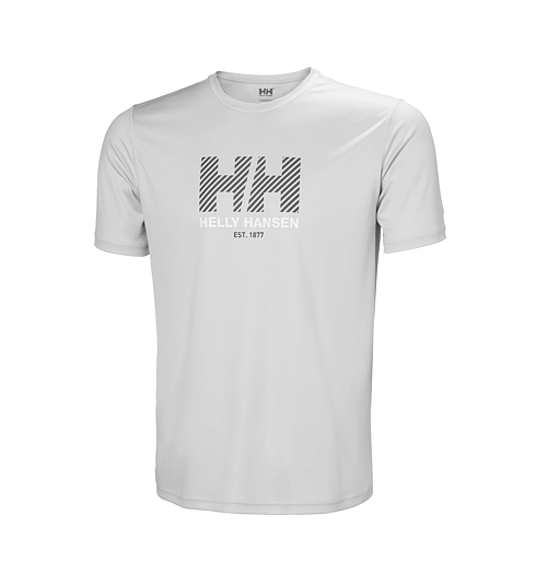 Pánské funkční triko HELLY HANSEN 49574 853 HH TECH GRAPHIC T-SHIRT 2.0 853 GREY FOG - Helly Hansen - 49574 853 HH TECH GRAPHIC T-SHIRT 2.0