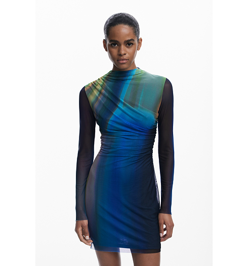 Dámské šaty DESIGUAL 25WWVK43 5080 VEST SHIRA 5080 BLUE - DESIGUAL - 25WWVK43 5080 VEST SHIRA