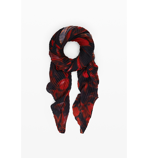 Dámský šátek DESIGUAL RED REVOLUTION Červená - DESIGUAL - 25WAWA17 2000 FOU RED REVOLUTION