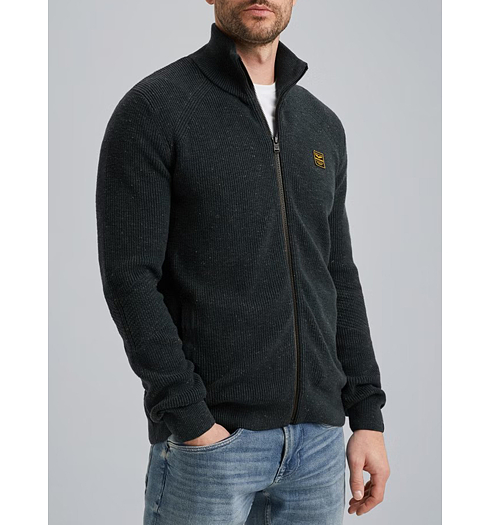 Pánský svetr PME LEGEND Cardigan with zipper closure Černá - PME LEGEND - PKC2508357 5281 Cardigan with zipper closure