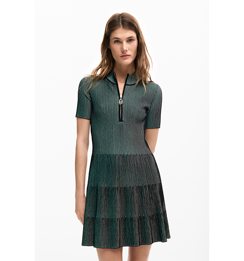 Dámské letní šaty DESIGUAL TAMPA Zelená - DESIGUAL - 26SWVF15 5001 VEST TAMPA