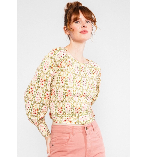 Dámská halenka Blutsgeschwister Liberta Love Béžová - Blutsgeschwister - 001261-112 01978 Liberta Love