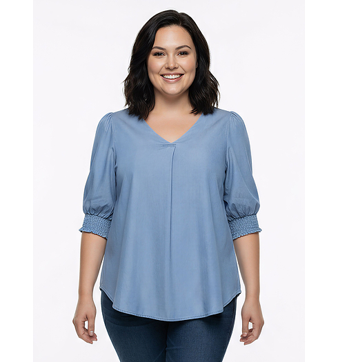 Dámská halenka Nikita Geisha Top lyocell denim Modrá - Geisha - NIKITA 827 Top lyocell denim