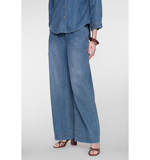 Dámské jeans Geisha Jeans wide Modrá - Geisha - 61009-10 827 Jeans wide