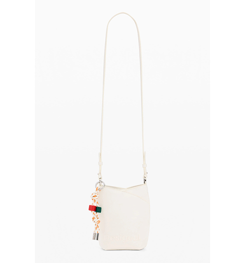 Dámská kabelka DESIGUAL HALF LOGO HELENE ECRU Bílá - DESIGUAL - 26SAYP10 1008 MONE HALF LOGO HELENE ECRU