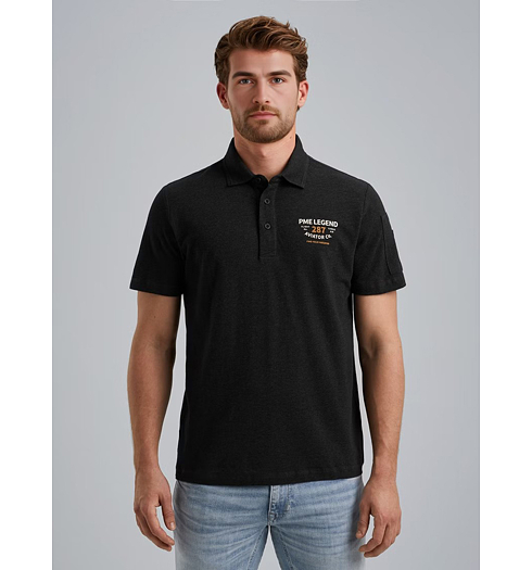Pánská polokošile PME LEGEND Polo pique melange short sleeve 9140 - PME LEGEND - PPSS2506889 9140 Polo pique melange short sleeve