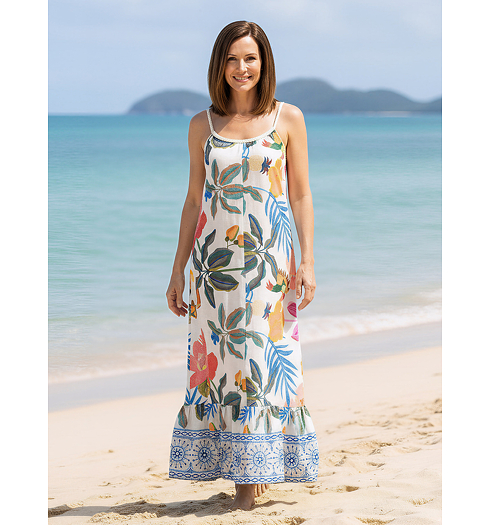 Dámské letní šaty Geisha Dress AOP Multicolor - Geisha - 67355-70 10 Dress AOP braided strings