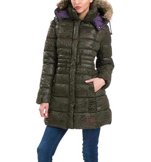 Dámský zimní kabát DESIGUAL ABRIG_SHAILA 4002 CAQUI - DESIGUAL - 58E29B4 4002 ABRIG_SHAILA