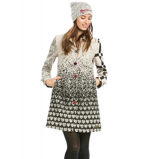 Dámská zimní čepice DESIGUAL GORRO BÁSICO 1020 HIELO - DESIGUAL - 58H58B0 1020 GORRO_BÁSICO