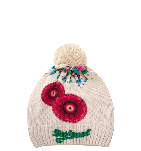 Dámská zimní čepice DESIGUAL GORRO ELEY 1010 TIZA - DESIGUAL - 58H58A4 1010 GORRO_ELEY