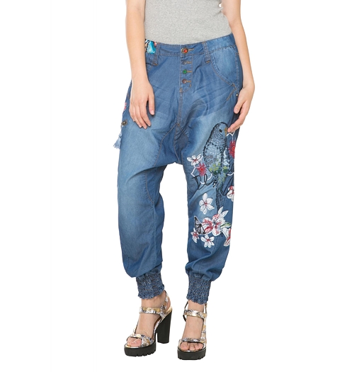 Dámské jeans DESIGUAL DENIM EDITH 5053 DENIM MEDIUM WASH - DESIGUAL - 61D26D1 5053 DENIM_EDITH