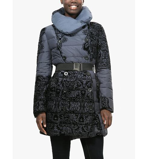 Dámský zimní kabát DESIGUAL VERONICA 5000 NAVY - DESIGUAL - 67E29J5 5000 ABRIG VERONICA