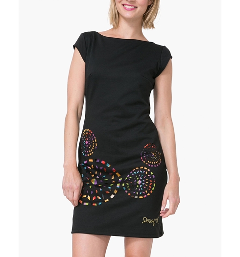Dámské šaty DESIGUAL VEST OLIMPIC 2000 NEGRO - DESIGUAL - 72V2EY7 2000 VEST OLIMPIC