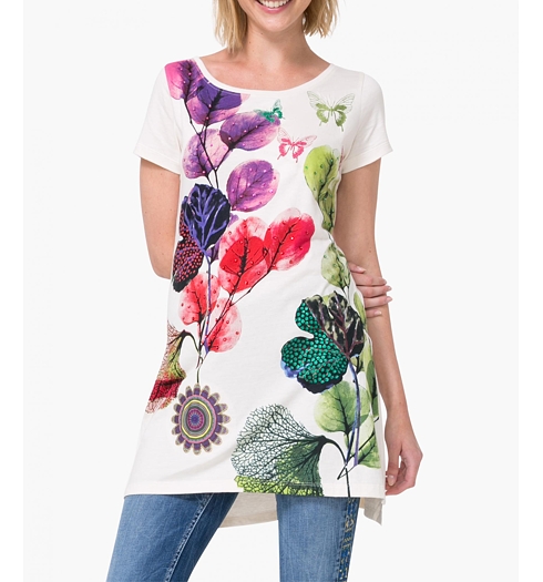 Dámské triko DESIGUAL MAY 1010 TIZA - DESIGUAL - 73T2EE8 1010 TS_MAY