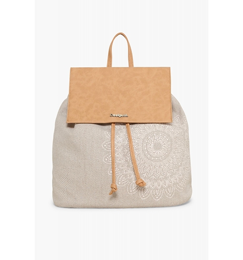Dámská kabelka DESIGUAL CHAKRA SINTRA 1008 CRUDO BEIGE - DESIGUAL - 73X9YD9 1008 BOLS_CHAKRA SINTRA