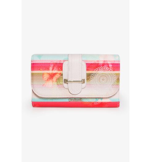 Dámská peněženka DESIGUAL POLYNESIA 3098 neon pink - DESIGUAL - 72Y9WE5 3000 MONE LENGUETA POLYNESIA