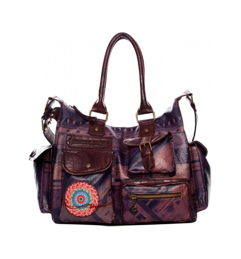 Dámská kabelka DESIGUAL BOLS_LONDON MED A 6098 TURKISH COFFE - DESIGUAL - 48X5202 6098 BOLS_LONDON MED A