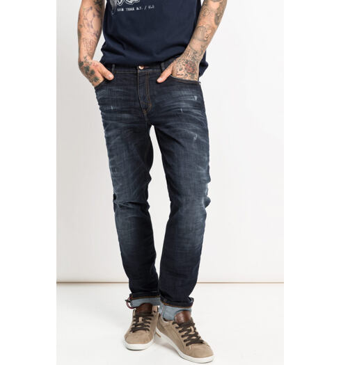 Pánské jeans HIS CLIFF 9713 premium derk blue wash - HIS - 101455 9713 CLIFF