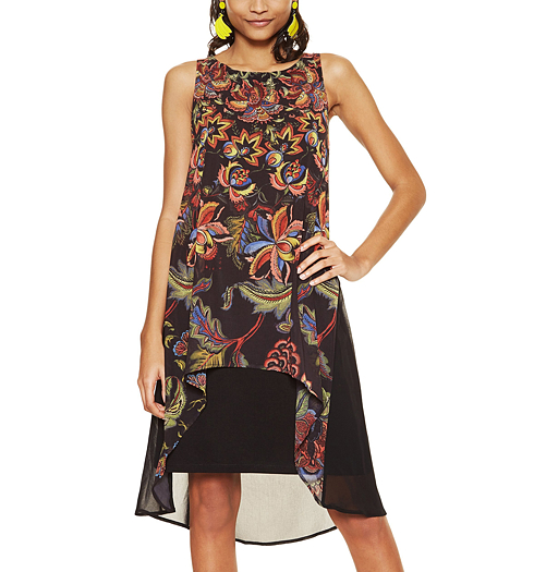 Dámské šaty DESIGUAL SULLIVAN 2000 negro - DESIGUAL - 18SWVWX6 2000 VEST SULLIVAN