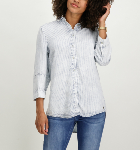 Košile dlouhý rukáv GARCIA SHIRT LS 1406 light denim blue - GARCIA - S80034 1406 ladies shirt ls
