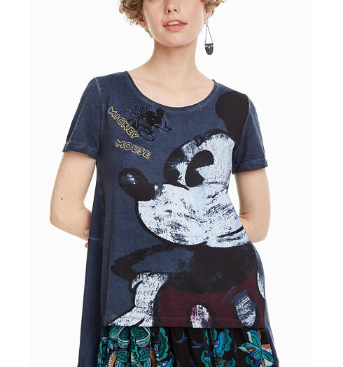 Dámské triko DESIGUAL VERA 5012 petorleo - DESIGUAL - 18WWTKBH 5012 TS VERA