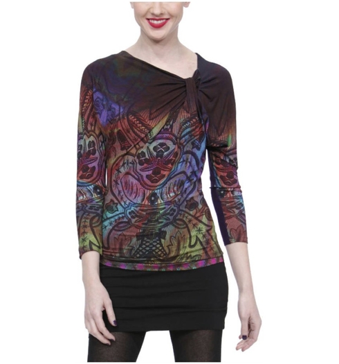 Dámské triko DESIGUAL 27T2L16 3069 TS_SEISNUEVE SLEVA -30 3069 - DESIGUAL - 27T2L16 3069 TS_SEISNUEVE SLEVA -30
