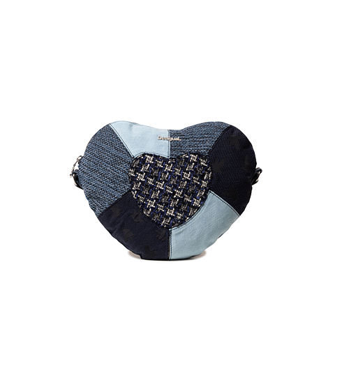 Dámská kabelka DESIGUAL LIBERTÉ PATCH HEART 5000 NAVY - DESIGUAL - 19WAXA63 5000 BOLS_LIBERTÉ PATCH HEART