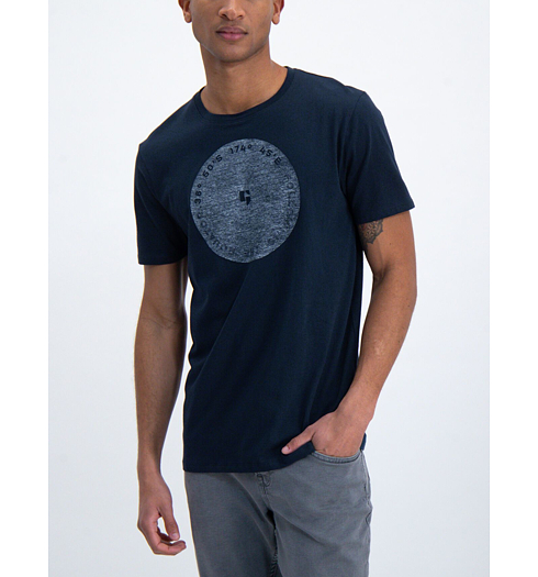 Pánské triko GARCIA mens T-shirt ss 292 dark moon - GARCIA - O01001 292 mens T-shirt ss