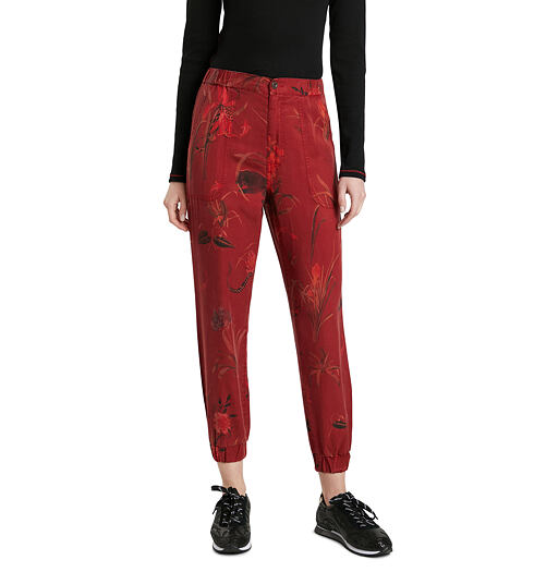 Dámské kalhoty DESIGUAL CAMOTIGER 3005 ROJO SANGRE - DESIGUAL - 21WWPN07 3005 PANT_CAMOTIGER