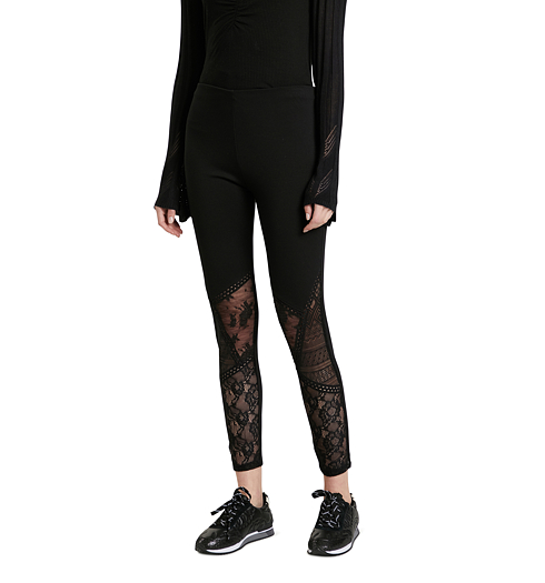 Dámské legins DESIGUAL VARSOVIA 2000 NEGRO - DESIGUAL - 21WWKK06 2000 LEGGINGS_VARSOVIA