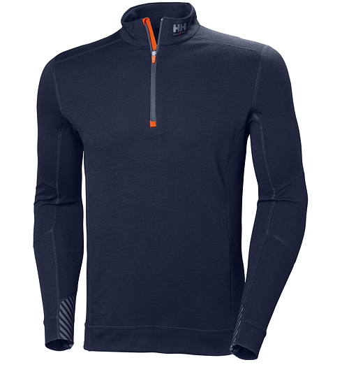 Pánské funkční triko HELLY HANSEN WORKWEAR LIFA MERINO 590 navy - HELLY HANSEN WORKWEAR - 75107 590 HH LIFA MERINO ZIP