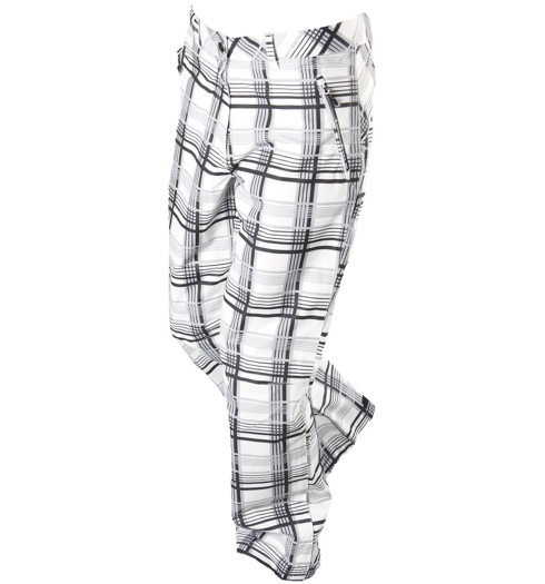 Dámské kalhoty FIVE SEASONS 23540-100 PEBLE PRINT PANT SLEVA 50 100 bíločerná kostka - Five seasons - 23540-100 PEBLE PRINT PANT SLEVA 50