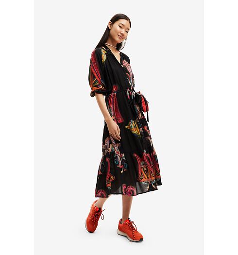 Dámské šaty DESIGUAL ODYSSEY 2000 NEGRO - DESIGUAL - 22WWVW29 2000 VEST_ODYSSEY