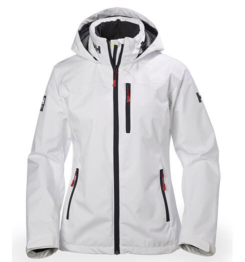 Dámská jachtařská bunda HELLY HANSEN 33891 1 W CREW HOODED MIDLAYER JACKET 001 WHITE - Helly Hansen - 33891 1 W CREW HOODED MIDLAYER JACKET