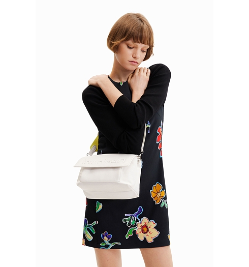 Dámská kabelka DESIGUAL HALF LOGO 23 VENECIA 2.0 - DESIGUAL - 23SAXP55 1000 BAG HALF LOGO 23 VENECIA 2