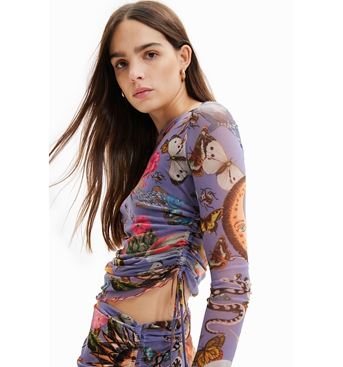Dámská halenka DESIGUAL DREAM 3168 RED - DESIGUAL - 23SWTKB8 3168 TS DREAM