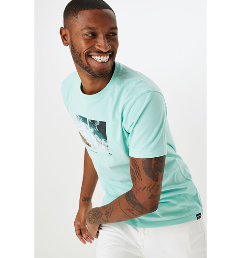 Pánské triko GARCIA mens T-shirt ss 930 spearmint - GARCIA - E31002 930 mens T-shirt ss