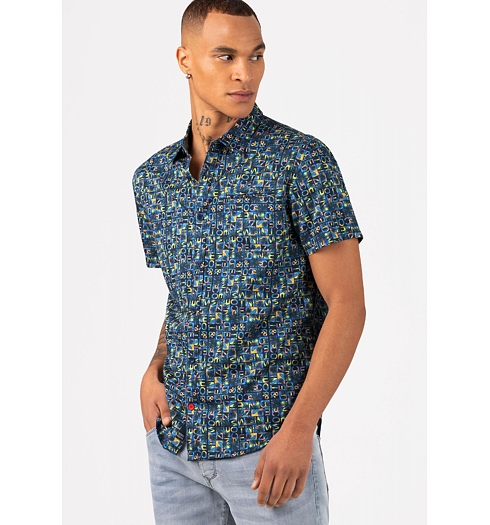 Pánská sportovní košile TIMEZONE Printed Basic Shortsleeve Shirt 3717 - Timezone - 23-10131-10-1150 3717 Printed Basic Shor