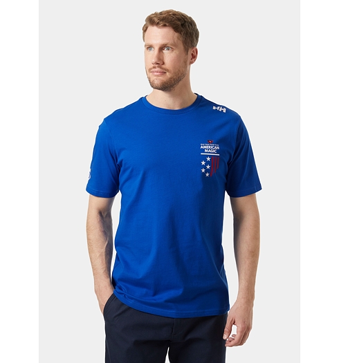 Pánské triko HELLY HANSEN 21208 543 AM COTTON T-SHIRT 543 AM COBALT 2.0 - Helly Hansen - 21208 543 AM COTTON T-SHIRT