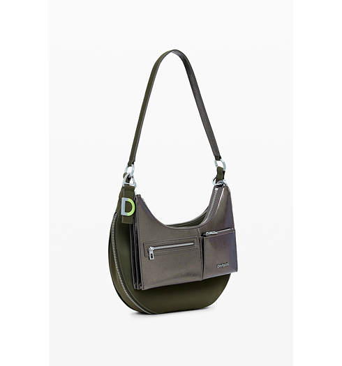 Dámská kabelka DESIGUAL 25WAXPAH 4091 BAG DELTA LYRA OLIVE 4091 GREEN - DESIGUAL - 25WAXPAH 4091 BAG DELTA LYRA OLIVE