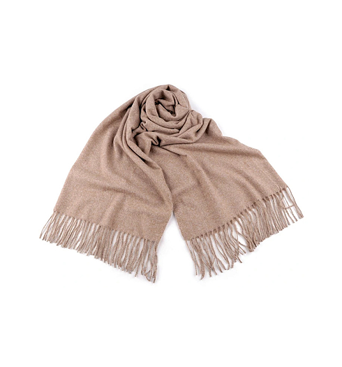 Šála-pléd KERBO Šátek-šála Béžová - KERBO - Šátek-šála s třásněmi 0938-1 70x190
