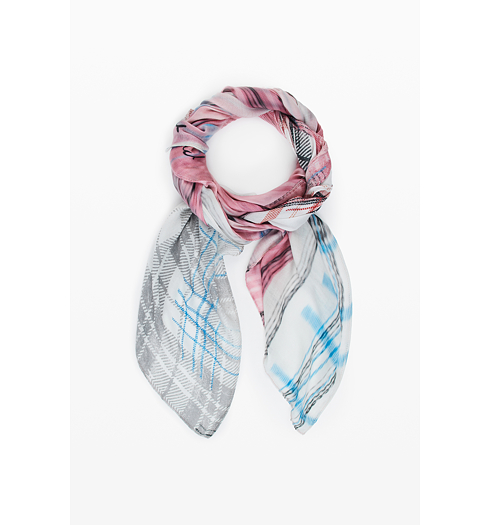 Dámský šátek DESIGUAL GRUNGE Multicolor - DESIGUAL - 26SAWA27 6008 FOU GRUNGE