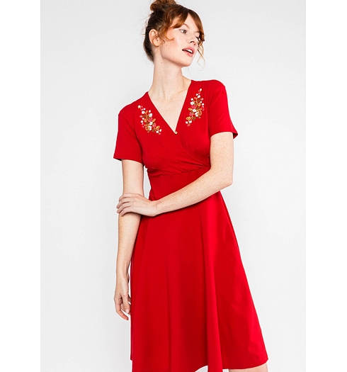 Dámské letní šaty Blutsgeschwister Shalala Tralala Spring Červená - Blutsgeschwister - 001261-110 02076 Shalala Tralala Spring