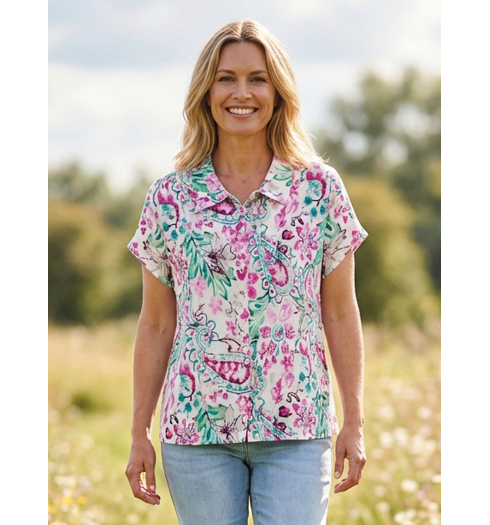 Dámská halenka HAJO D Bluse Schulter Multicolor - HAJO - 10831 544 D Bluse Schulter