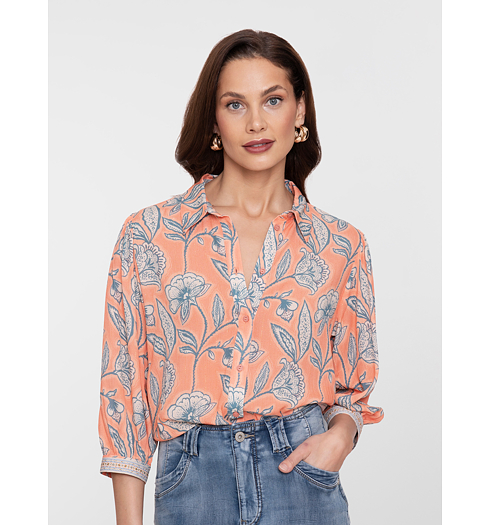 Dámská košile Geisha blouse Oranžová - Geisha - 63201-20 220 blouse