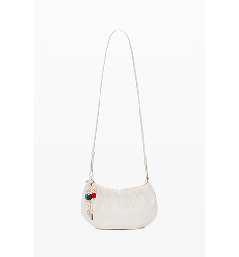 Dámská kabelka DESIGUAL HALF LOGO WAVERLY PHONE ECRU Bílá - DESIGUAL - 26SAYP01 1008 MONE HALF LOGO WAVERLY PHONE ECRU