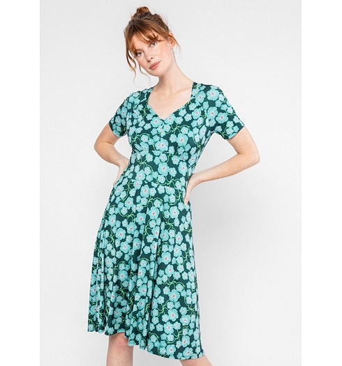 Dámské letní šaty Blutsgeschwister Zaubertal Heritage Zelená - Blutsgeschwister - 001261-231 02057 Zaubertal Heritage
