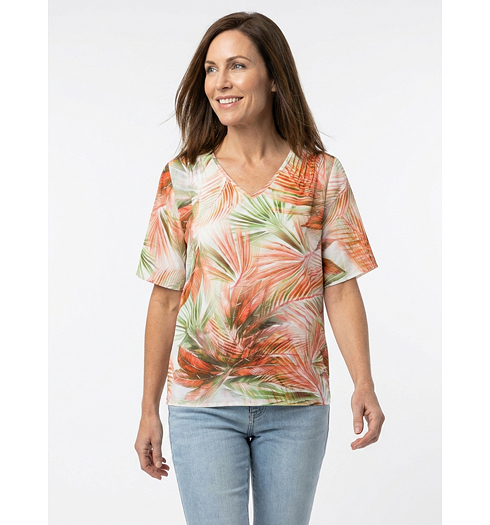 Dámská halenka HAJO D Shirtbluse 1/2 V Oranžová - HAJO - 10840 990 D Shirtbluse 1/2 V